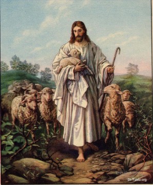 Jesús el Buen Pastor 4 religioso cristiano Pinturas al óleo